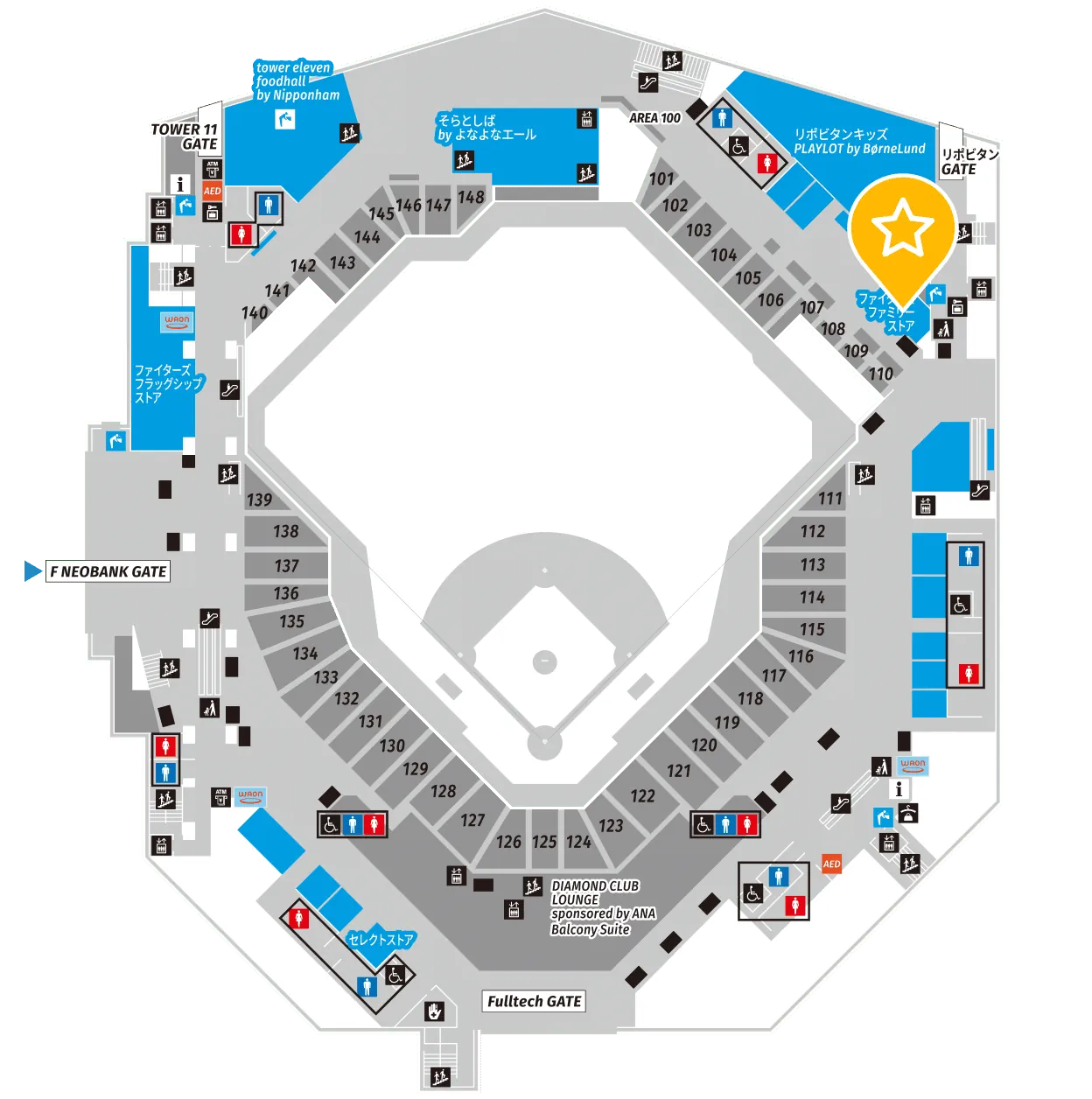 FIGHTERS FAMILY STOREの位置