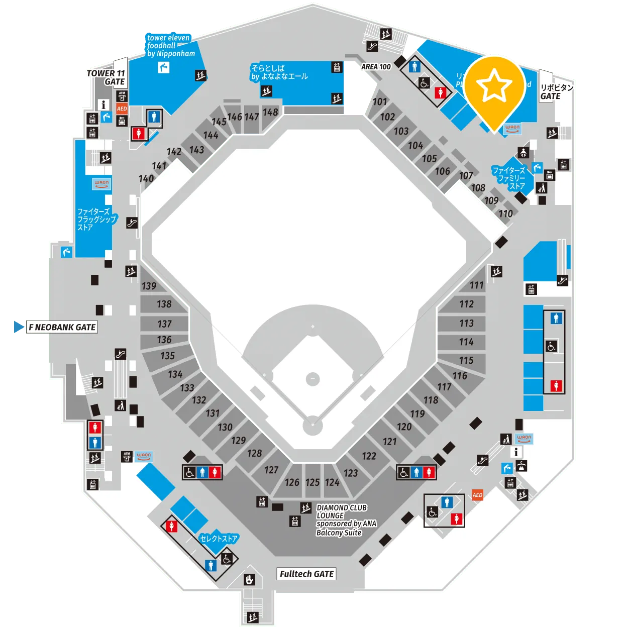 ストリートピアノの位置