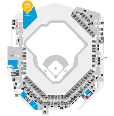 tower eleven onsen & saunaの位置