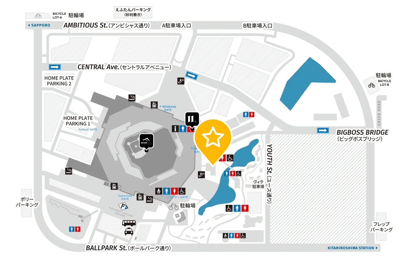 Specialized Hokkaido
Ballpark F Village Experience Centerの位置